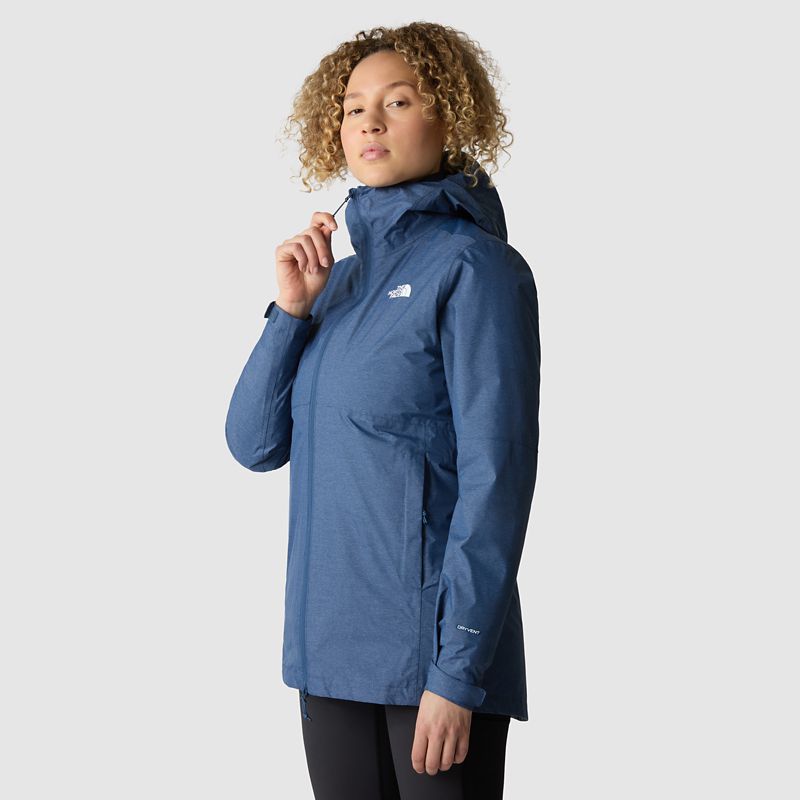 The North Face Women's Hikesteller Triclimate Jacket Shady Blue White Heather-summit Navy