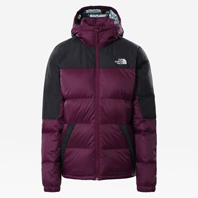 The North Face Womens Diablo Hooded Down Jacket Pamplona Pur