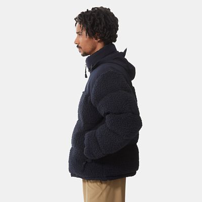 white sherpa north face