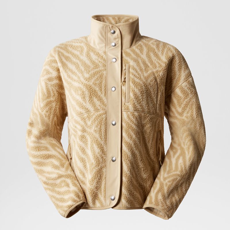 The North Face Women's Cragmont Fleece Jacket Gravel Digi Zebra Print
