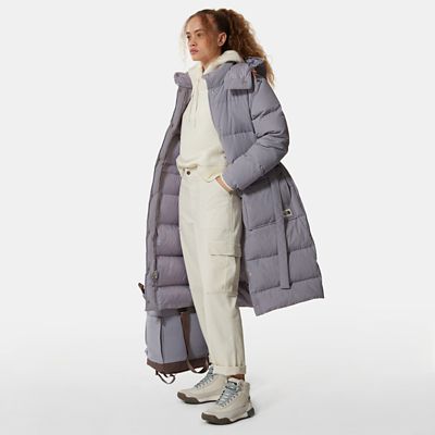 north face full length women's down coat