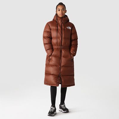 The North Face Women's Nuptse Belted Long Parka. 1