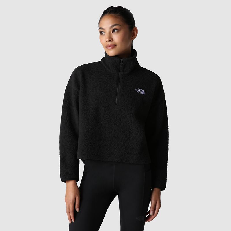 The North Face Women's Cropped High Pile Fleece Tnf Black