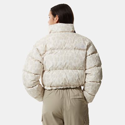 cheetah print north face jacket