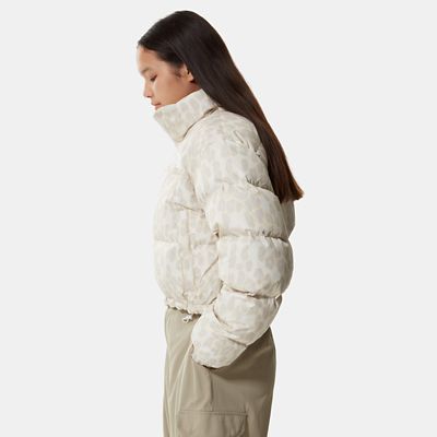 north face cow print jacket