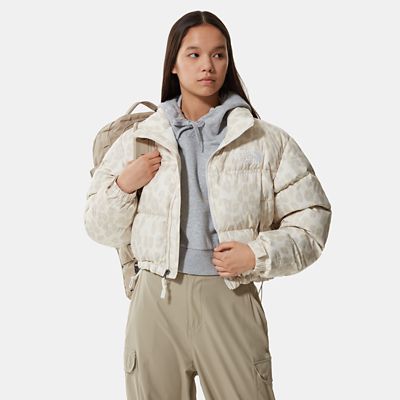 north face cow print jacket