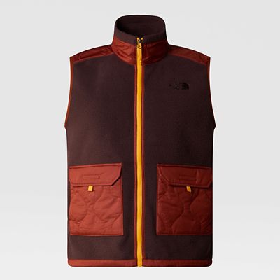 The North Face Royal Arch Vest Fleece Vest (S, brown/red)