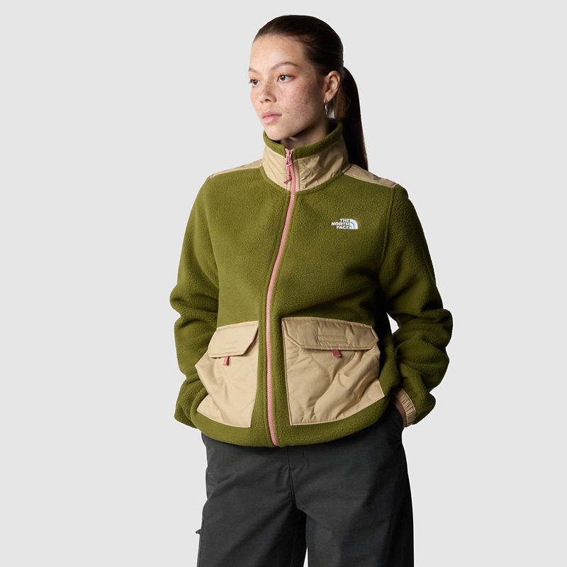 The North Face Women's Royal Arch Full-zip Fleece Jacket Forest Olive-khaki Stone