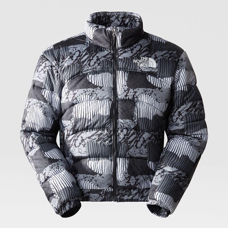The North Face Men's 2000 Synthetic Puffer Jacket Asphalt Grey Abstract Yosemite Print