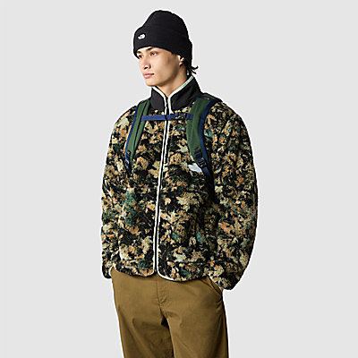 The North Face Heritage Extreme Pile Pullover Fleece Jacket in camo-Green