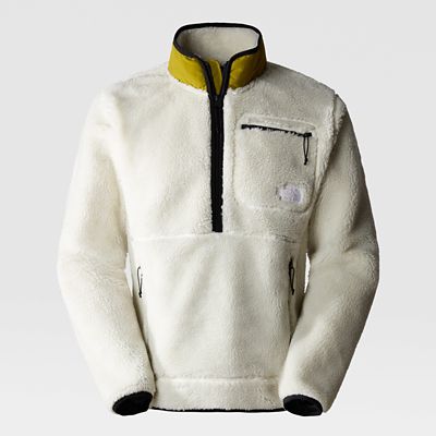 The North Face Extreme Pile 1/2 zip pullover jacket in off white