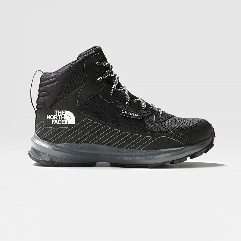 The North Face Teens' Fastpack Waterproof Mid Hiking Boots Tnf Black-tnf Black