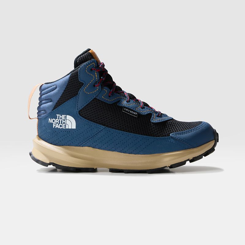 The North Face Teens' Fastpack Waterproof Mid Hiking Boots Shady Blue-tnf White