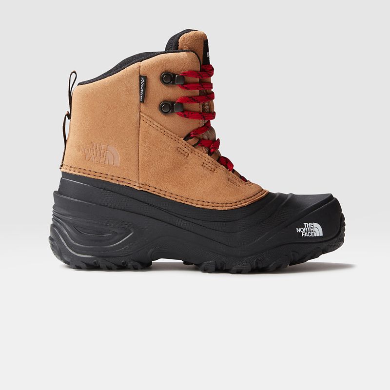 The North Face Kids' Chilkat V Lace Waterproof Hiking Boots Almond Butter/tnf Black
