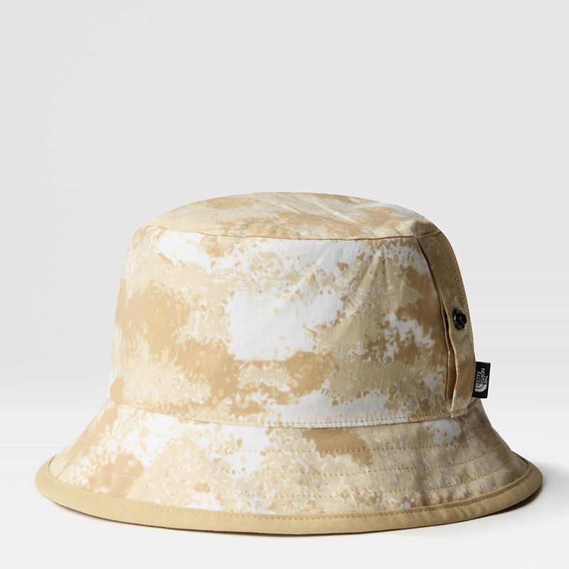 The North Face Class V Reversible Bucket Hat Khaki Stone Generative Camo Print-khaki Stone
