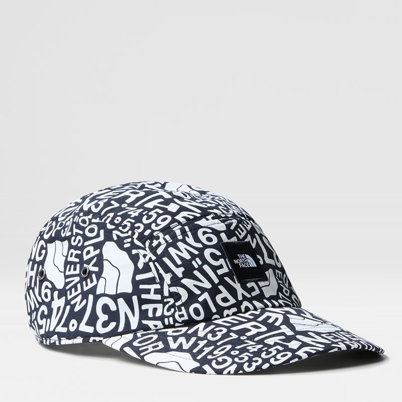 The North Face Explore Cap Tnf Black Abstract Multi Text Small Print One