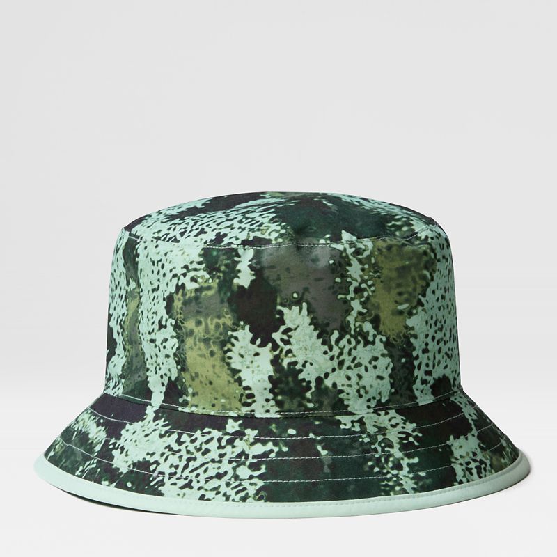 The North Face Kids' Class V Reversible Bucket Hat Misty Sage Generative Camo Print-misty Sage