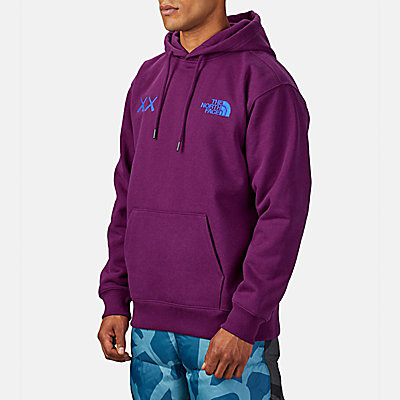 gym and workout clothes Hoodies Mens Clothing Activewear The North Face Xx Kaws Logo-embroidered Cotton-blend Jersey Hoodie in Purple for Men 