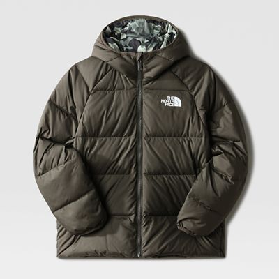 The North Face Boys&#39; Printed Reversible North Down Hooded Jacket. 1