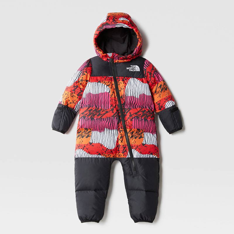 The North Face Baby 1996 Retro Nuptse One-piece Fiery Red Abstract Yosemite Print- 0