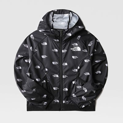 The North Face Girls&#39; Printed Never Stop WindWall&#8482; Hooded Jacket. 1