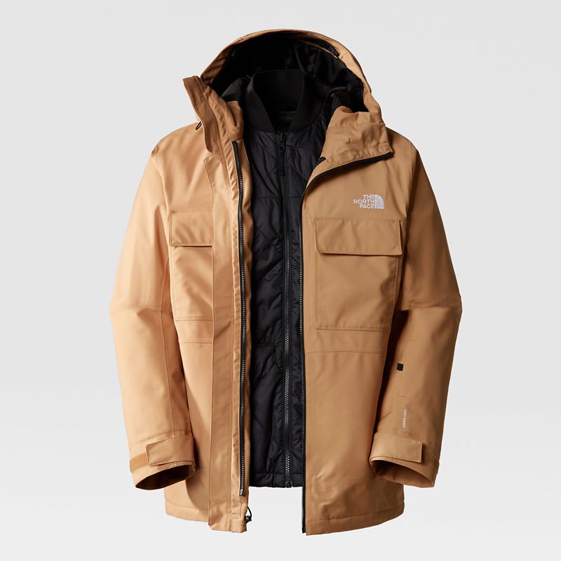 The North Face Men's Fourbarrel Triclimate 3-in-1 Jacket Almond Butter/tnf Black