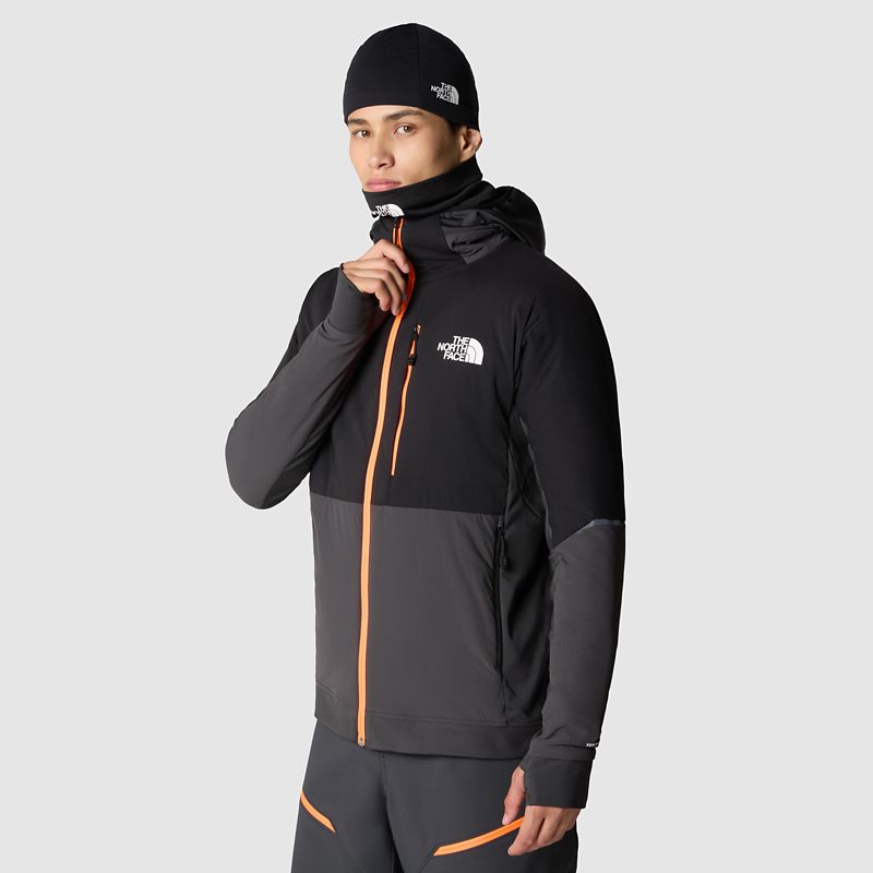 The North Face Men's Dawn Turn Hybrid Ventrix™ Hooded Jacket Asphalt Grey-tnf Black-shocking Orange
