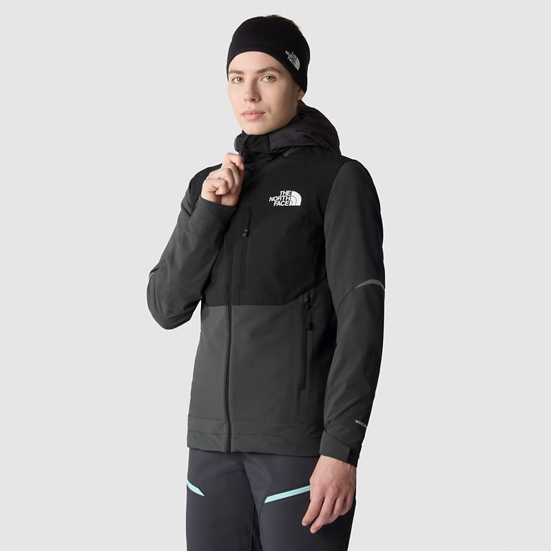 The North Face Women's Dawn Turn Hybrid Softshell Jacket Asphalt Grey-tnf Black-asphalt Grey