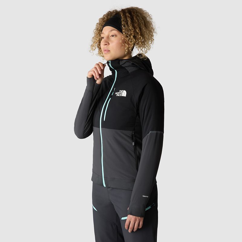 The North Face Women's Dawn Turn Hybrid Ventrix™ Hooded Jacket Asphalt Grey-tnf Black-asphalt Grey