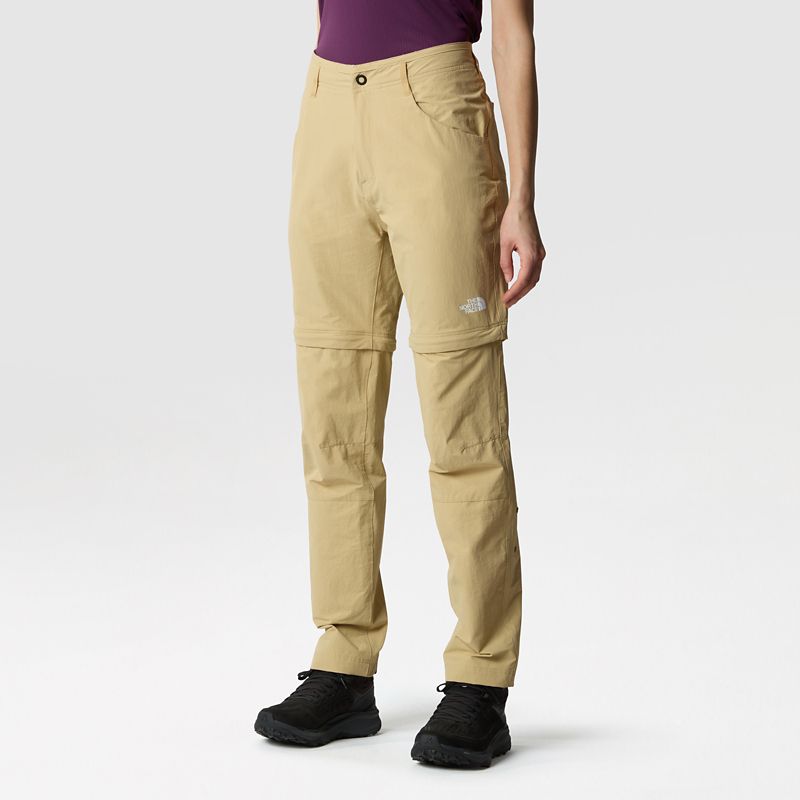 The North Face Women's Exploration Convertible  Straight Trousers Khaki Stone