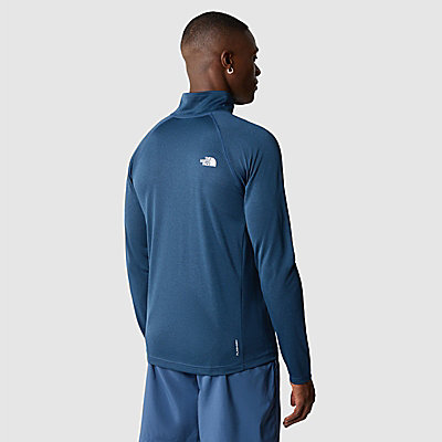 The North Face Running 1/4 Zip FlashDry long sleeve top in grey and black