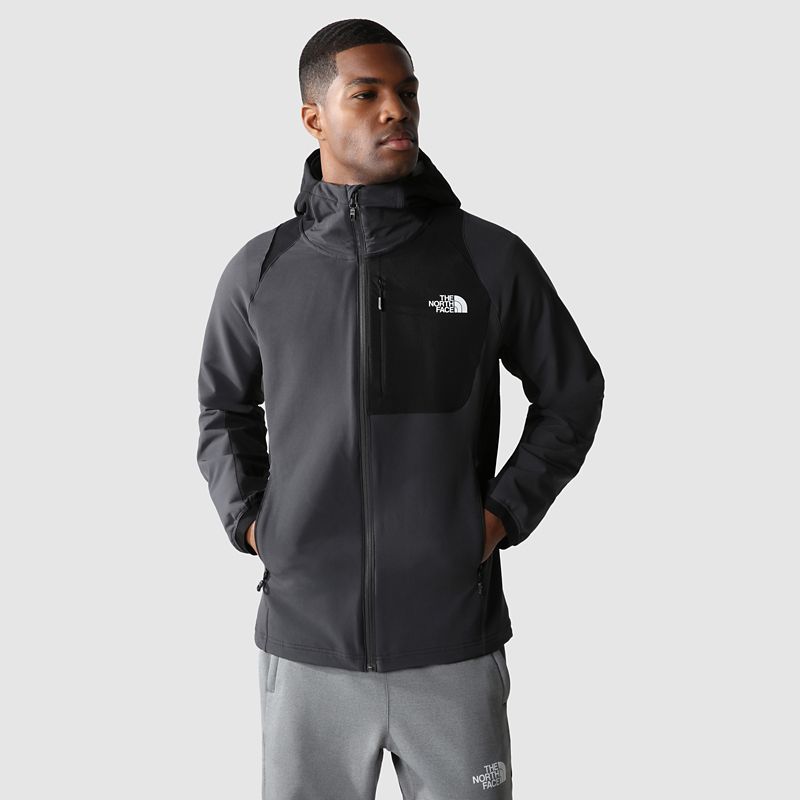 The North Face Men's Athletic Outdoor Softshell Hooded Jacket Asphalt Grey\tnf Black\tnf Black
