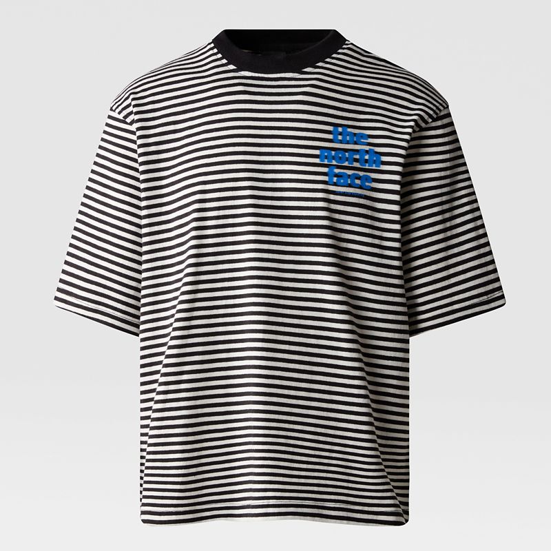 The North Face Tnf Easy T-shirt Für Herren Tnf Black-gardenia White Stripe 