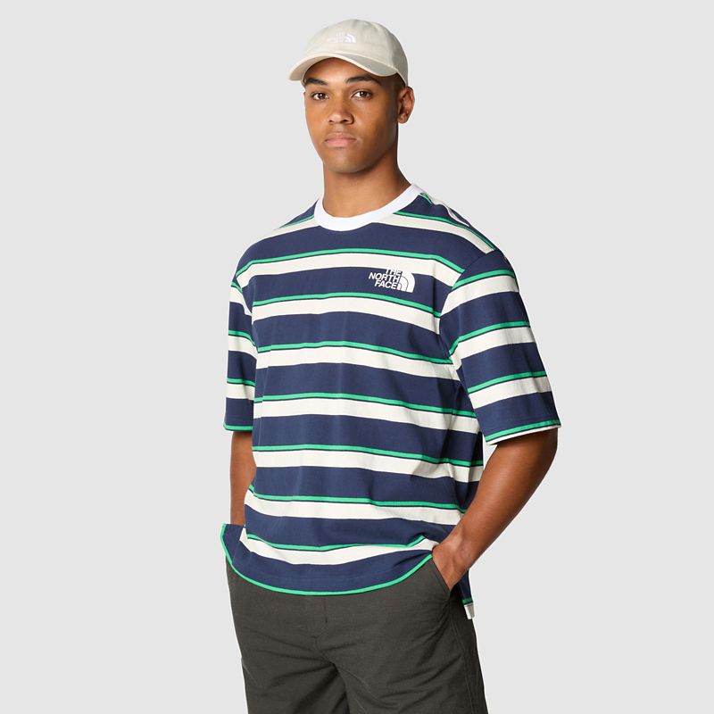The North Face Men's Tnf Easy T-shirt Optic Emerald Ascent Stripe
