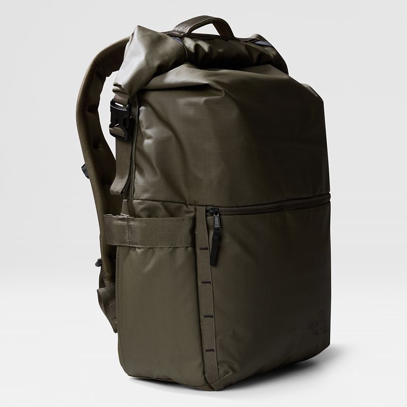 The North Face Base Camp Voyager Rolltop Bag New Taupe Green-tnf Black One