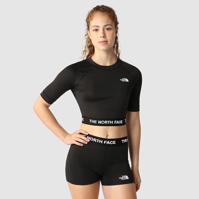 The North Face Women's Cropped Performance T-shirt Tnf Black