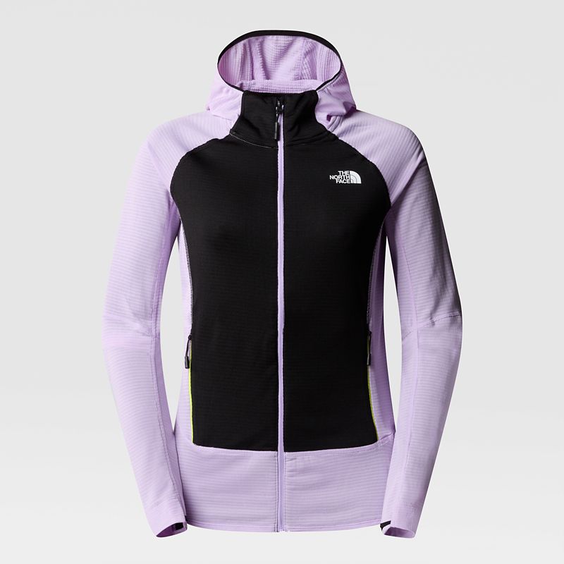 The North Face Women's Bolt Polartec® Power Grid™ Hooded Jacket Lite Lilac-tnf Black-fizz Lime