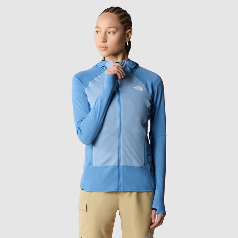 The North Face Women's Bolt Polartec® Power Grid™ Hooded Jacket Indigo Stone-steel Blue-tnf Black