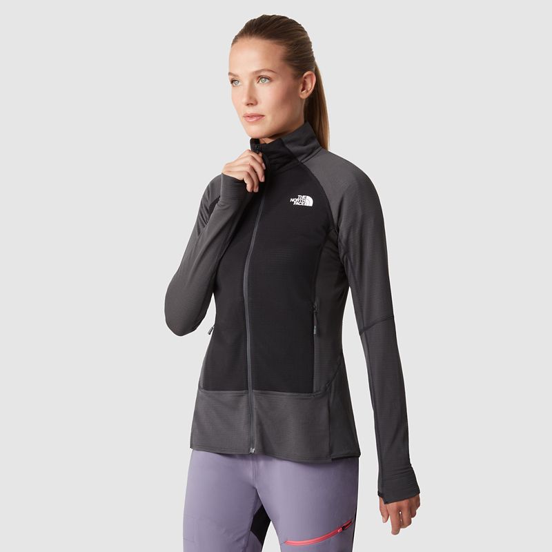 The North Face Women's Bolt Polartec® Power Grid™ Jacket Asphalt Grey-tnf Black