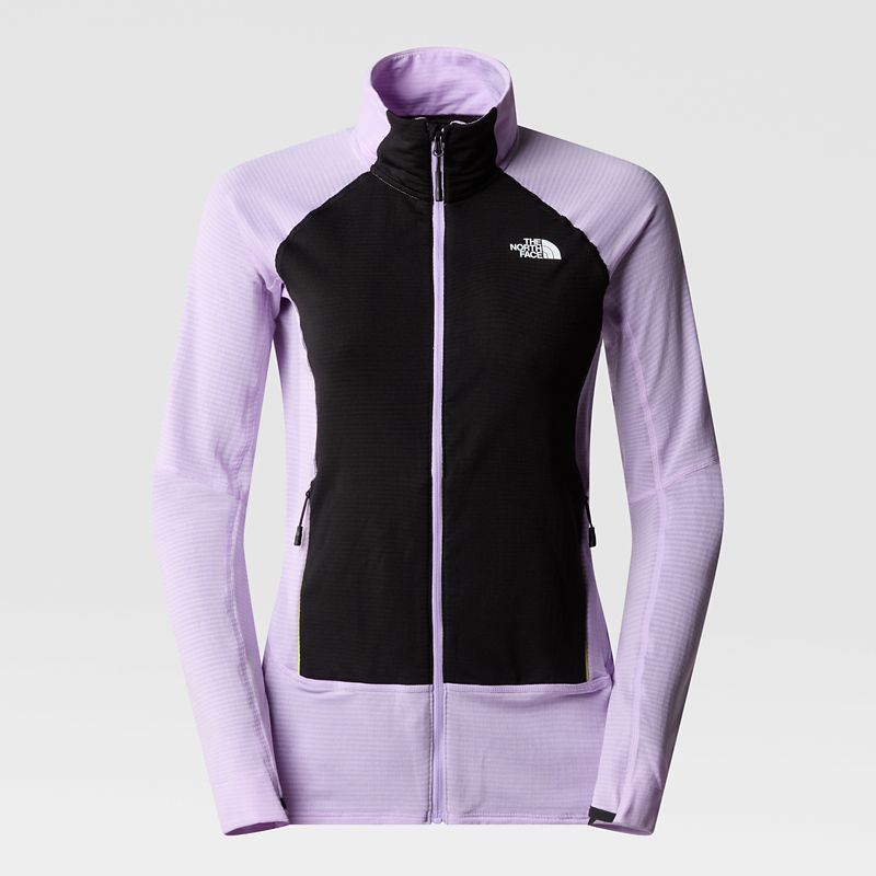 The North Face Women's Bolt Polartec® Power Grid™ Jacket Lite Lilac-tnf Black-fizz Lime
