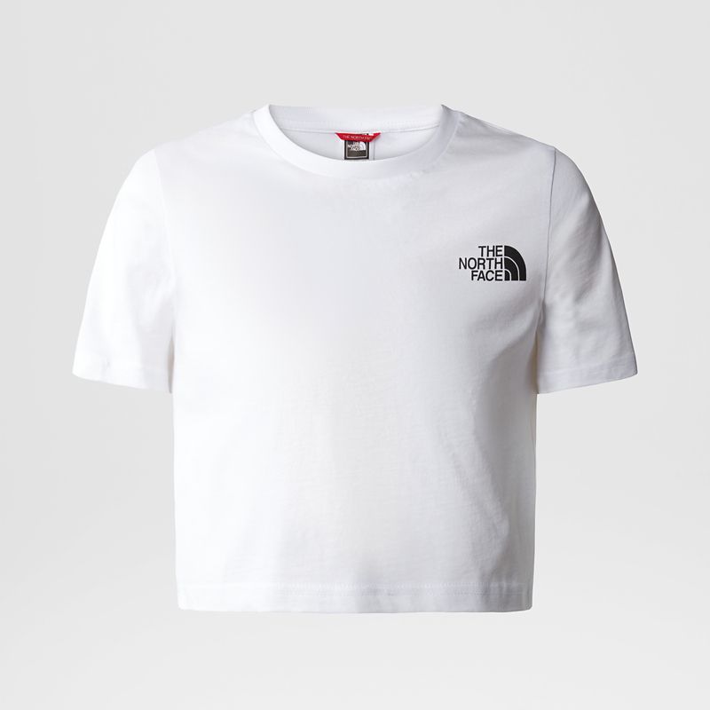 The North Face Girls' Simple Dome Cropped T-shirt Tnf White