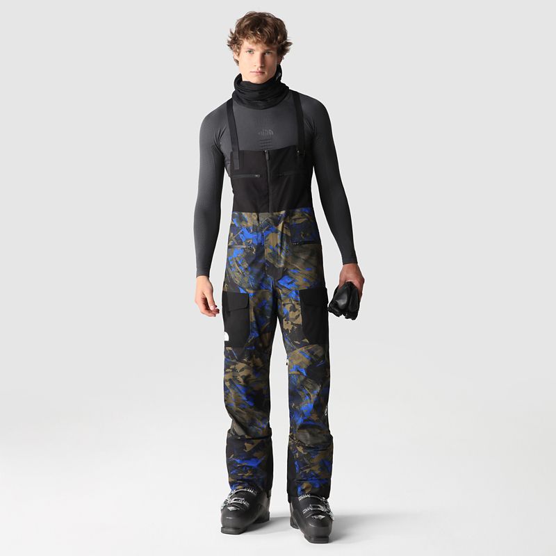 The North Face Men's Summit Verbier Futurelight™ Bib Trousers Military Olive Summit Mountainscape Print-tnf Black
