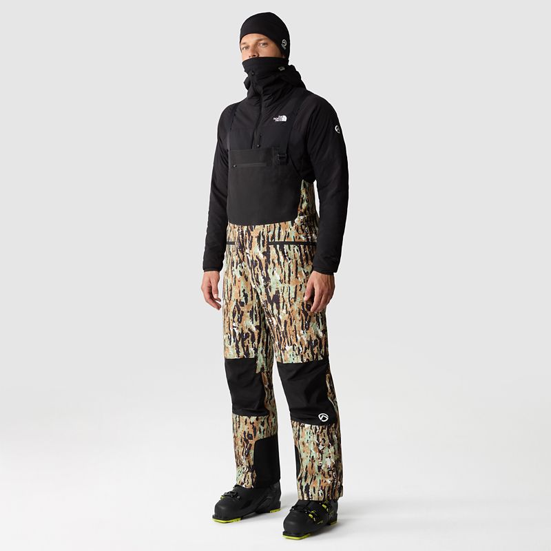 The North Face Men's Summit Verbier Gore-tex® Bib Trousers Almond Butter Pitcher Plant Print