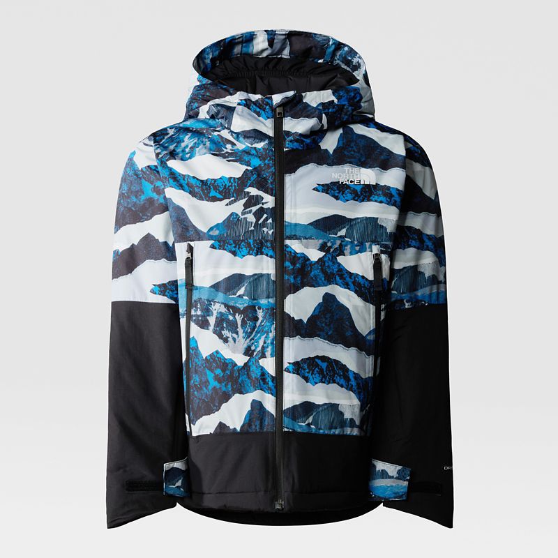 The North Face Freedom Isolierjacke Für Jungen Optic Blue Mountain Traverse Print 
