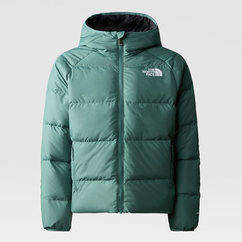 The North Face Boys' Reversible North Down Hooded Jacket Dark Sage