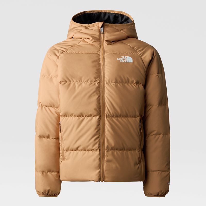 The North Face Boys' Reversible North Down Hooded Jacket Almond Butter