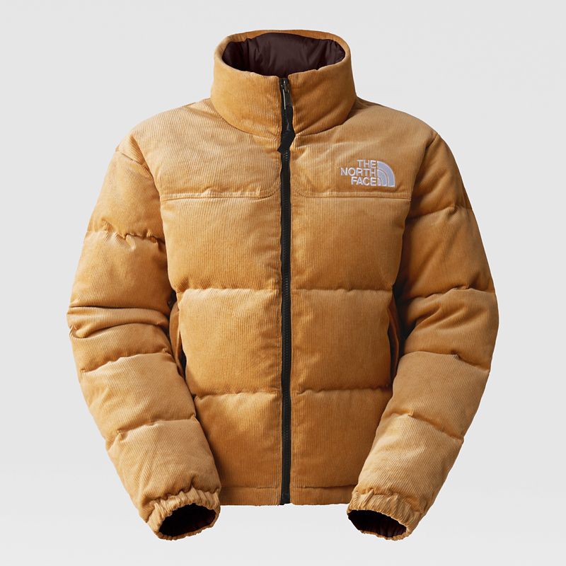 The North Face Women's 1992 Reversible Nuptse Jacket Almond Butter-coal Brown