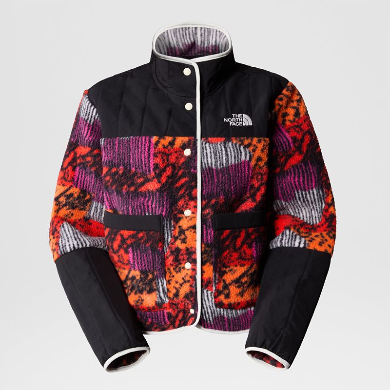The North Face Forro Polar Cragmont Para Mujer Fiery Red Abstract Yosemite Print-tnf Black 