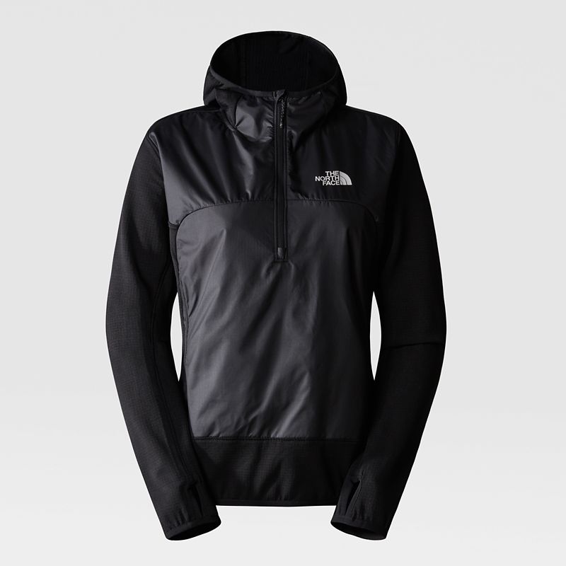 The North Face Women's Winter Warm Pro 1/4 Zip Hooded Jacket Tnf Black