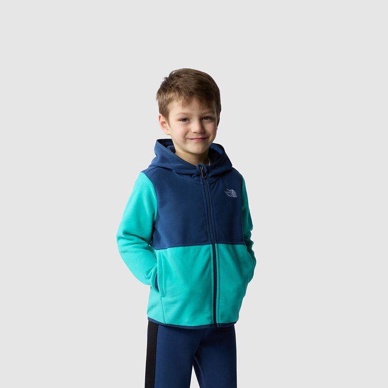 The North Face Kids' Glacier Hooded Fleece Jacket Geyser Aqua